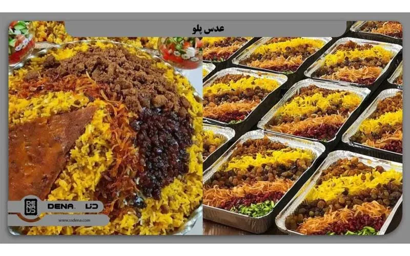 3. عدس‌پلو با کشمش و گوشت چرخ‌کرده