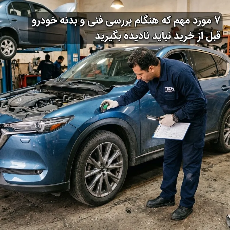۷ مورد مهم که هنگام بررسی فنی و بدنه خودرو قبل از خرید نباید نادیده بگیرید